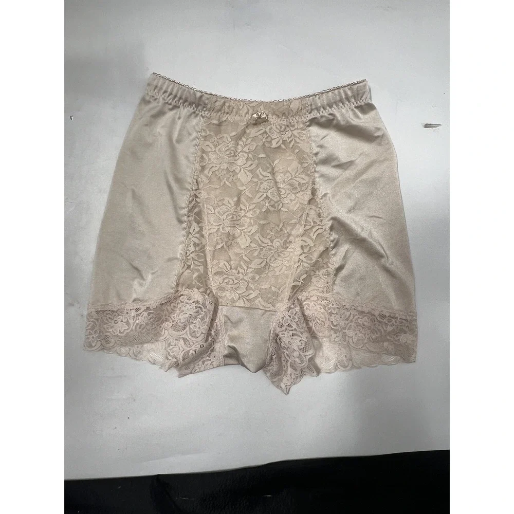 Rhonda Shear Panties Pin-Up Retro Ivory  Lace High Waist Size Small NWOT
